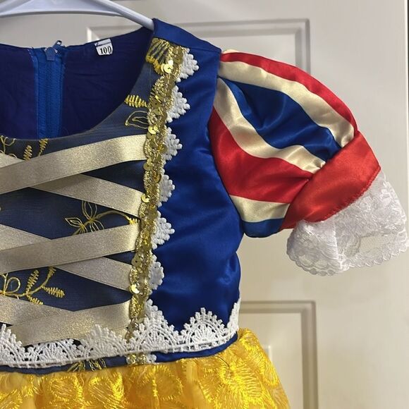 Toddler Unbranded Vibrant Snow White Layered Dress Tulle Zipper Disney Princess - Picture 4 of 14
